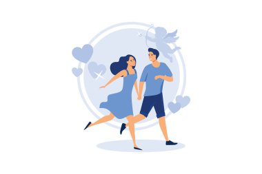 Sevgili sevgililer günü çift mutlu. Erkek çiçekçi kadın verir. Sevgililer ve gün, çift ve sevgililer günü, mutlu sevgililer, aşık çift, genç çift, sevgi ve mutlu çift, çiçek ve olay.