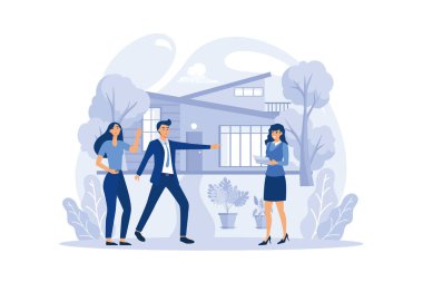 Profesyonel iç mimar konsepti. Bir odanın tasarımını planlayan dekoratör, duvar rengini ve mobilya stilini seçiyor. Ev tadilatı. İzole edilmiş düz vektör çizimi