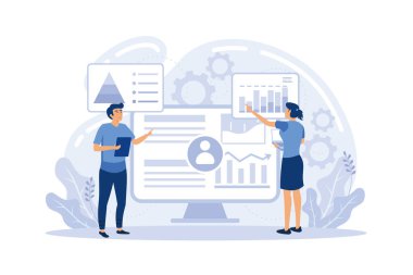 Employee performance evaluation. Fellow workers assessment concept. Staff management, empolyee development. Professional labor inspiration