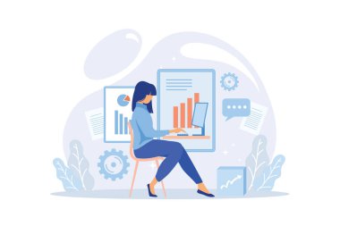 Business Intelligence abstract concept vector illustration. Business data analysis, management tools, intelligence, enterprise strategy development, data-driven decisions making