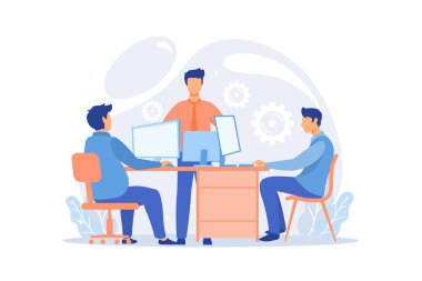 Bilgisayar Laboratuvarı Gelişmiş Bilgisayar Yetenekleri, Bilgi Teknolojisi Öğrenme, Talep Laboratuvarı Üniversitesi, Üniversite Teknoloji Sınıfı Ekipmanları Düz Tasarım Modern İllüstrasyon