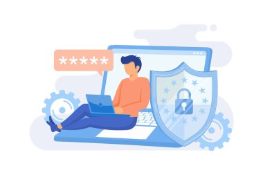 Plastik para soyut konsept vektör çizimi. Kredi ve banka kartı, plastik banknotlar, polimer nakit üretim, ekonomi, dijital para, güvenli banka işlemleri düz tasarım modern illüstrasyon