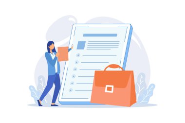 Kariyerine başla, şirket sitesine, bizimle çalış, gezinme menüsü bar tasarımı, UI, web sayfası unsuru, iş başvurusu, kariyer sitesi sekmesi düz tasarım modern illüstrasyon