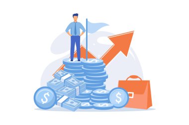 Kârlı bir şirket yöneticisi. Başarılı girişimci, profesyonel liderlik, yüksek gelirli işletme sahibi. Finansal başarı.