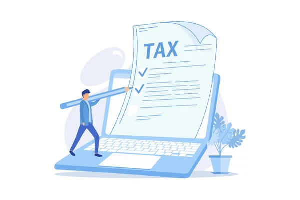 Σήμανση Πλαισίου Ελέγχου Στο Έγγραφο Φορολογική Διαχείριση Υποχρέωση Χρέωσης Δίνω — Διανυσματικό Αρχείο