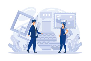sanat eserleri düz vektör modern illüstrasyon