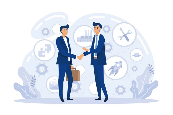 Zakelijke Bijeenkomst Succesvolle Teamwork Metafoor Werknemer Centric Partner Centric Business — Stockvector