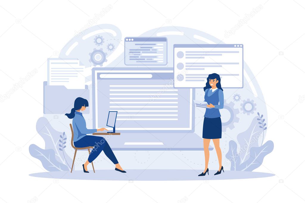 Vector illustration of Website Development Web Application 609254638