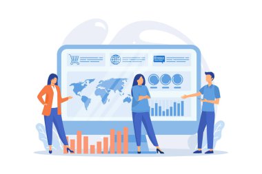Küçük iş adamları gösterge paneli yapar ve istatistikleri analiz eder. Kontrol paneli servisi, çevrimiçi raporlama mekanizması çizimi
