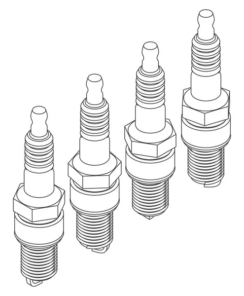 Vektorgyertya Beállított Vázlat Illusztráció — Stock Vector