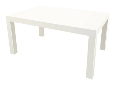 Vektör beyaz dikdörtgen yan tablo gerçekçi illüstrasyon, perspektif görünümü