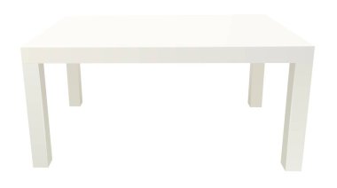 Vektör beyaz dikdörtgen yan tablo gerçekçi illüstrasyon, ön görünüm