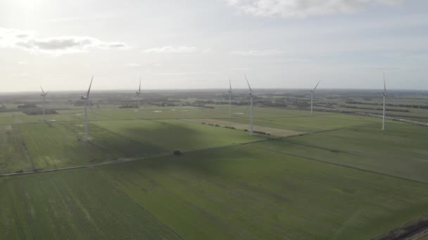 Drone Shot Field Denmark — стоковое видео