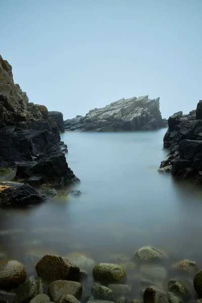 Amazing Rocks Shore Danish Island — Photo