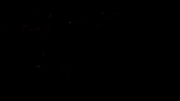 节日期间夜空中五彩缤纷的烟火 — 图库视频影像
