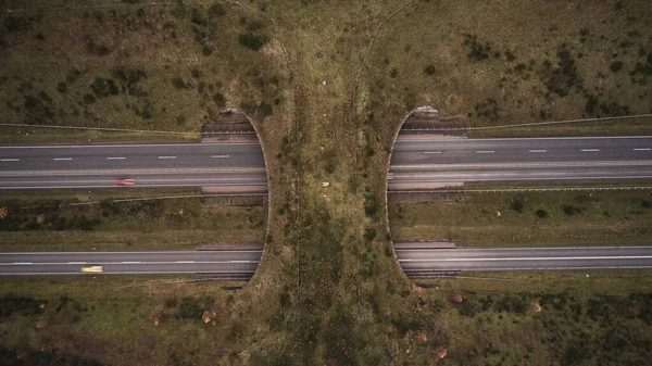 Highway Road Going Grass Path — Stock Photo, Image