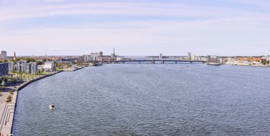 Danimarka 'nın Aalborg şehrinin manzarası