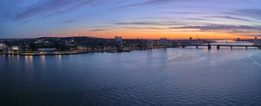 Danimarka 'nın Aalborg şehrinin manzarası