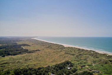 Blokhus 'un güzel plajı manzarası