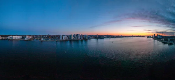 Вигляд Міста Ольборзі Данія — стокове фото