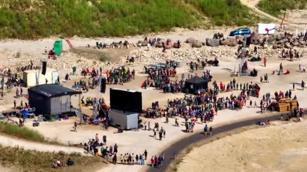 Большая Толпа Событии Denmark — стоковое видео