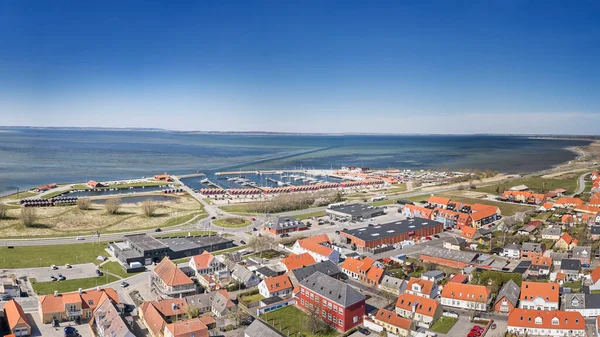 Panoráma Kilátás Városra Parton Denmark — Stock Fotó