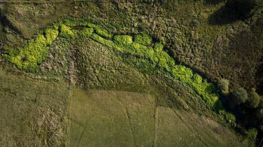 Danimarka 'daki Rebild Baker Ulusal Parkı' na giden İHA.