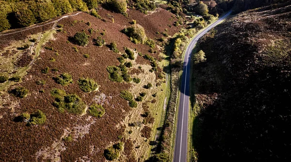 Drone Going Rebild Bakker National Park Denmark — Stock Photo, Image