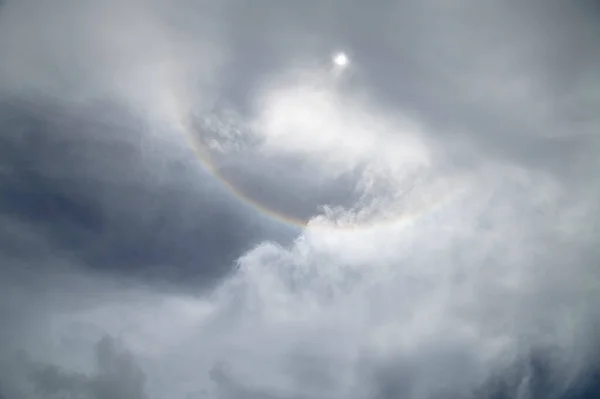 Sole Arcobaleno Circolare Alone Fenomeno — Foto Stock