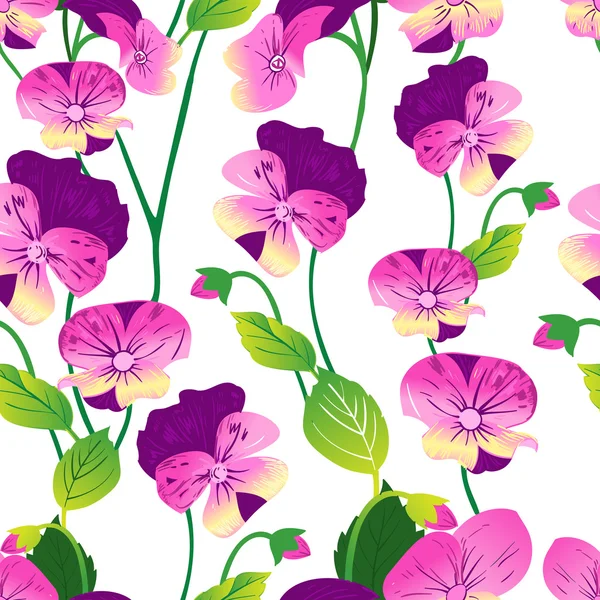 Bloemen van viooltjes — Stockvector