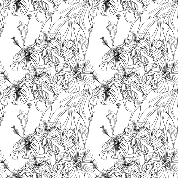 Fundo com flores tropicais — Vetor de Stock