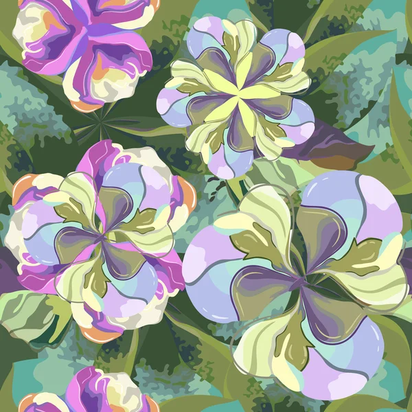 Безшовний візерунок з квітів — стоковий вектор