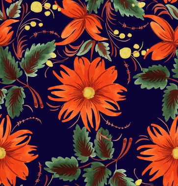 Dekoratif stilize çiçek