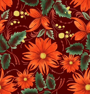 Dekoratif stilize çiçek