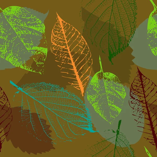 Vzorek podzimní listí — Stockový vektor