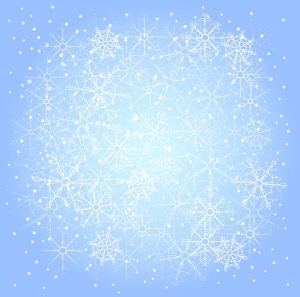 Modèle d'hiver des flocons de neige — Image vectorielle