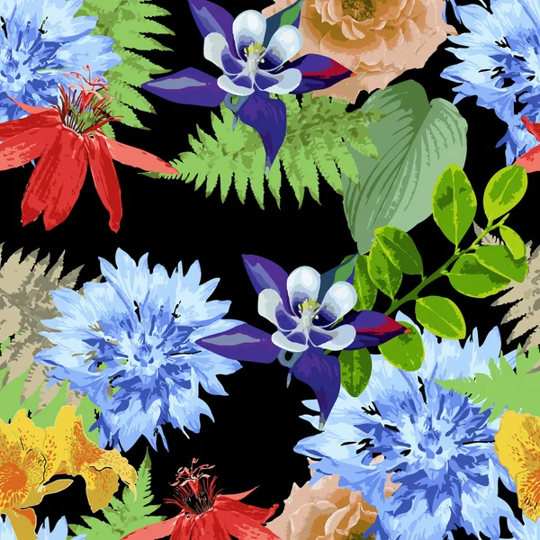 Exotic flowers — Stock Vector