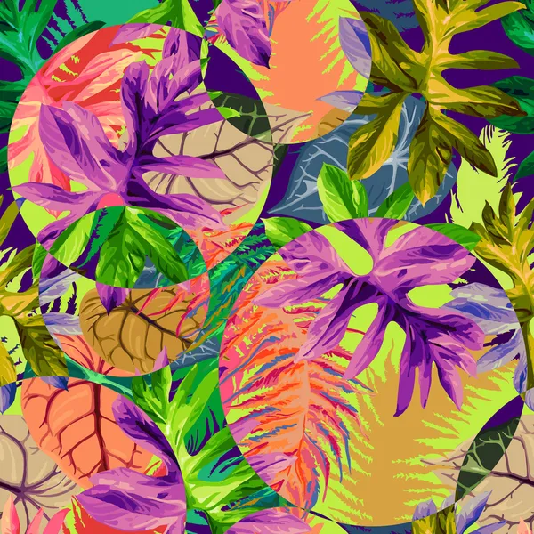 Tropische Blätter — Stockvektor