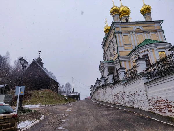 Αγροτική Ρωσική Χειμερινό Τοπίο Ples Χωριό — Φωτογραφία Αρχείου
