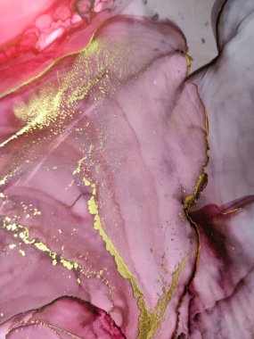 Alkol mürekkebinin arka plan dokusu kırmızı ve siyah renkte. Damlaları ve lekeleri olan soyut ateş boyası.