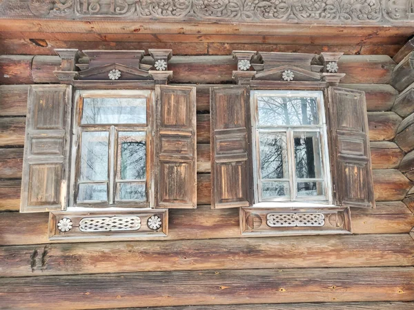 Old Wooden Houses Small Village — Stock Photo, Image