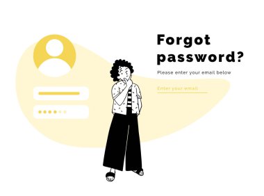 Düşünen, düşünen ve mesaj atan genç bir kadın.