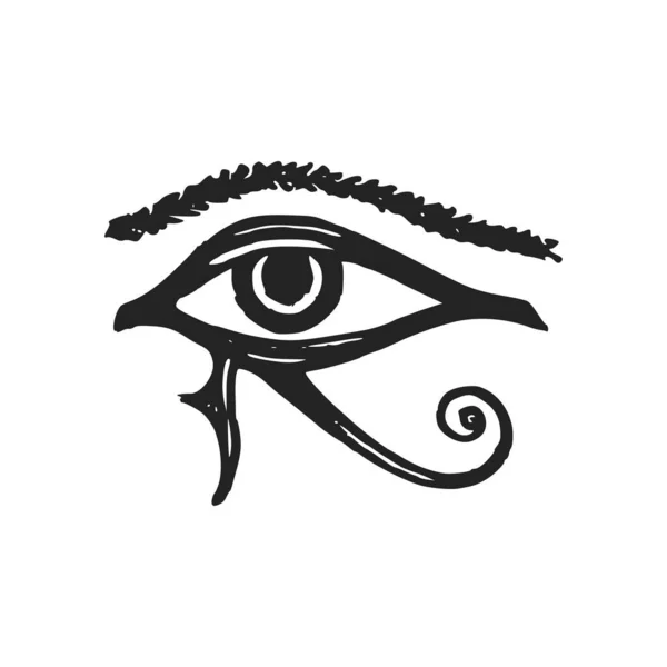 Eye Horus Vectorillustratie Van All Seeing Eye Vintage Esoterisch Occult — Stockvector