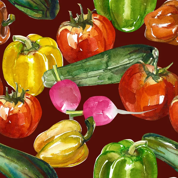 Vegetables watercolor background — Stock Photo, Image