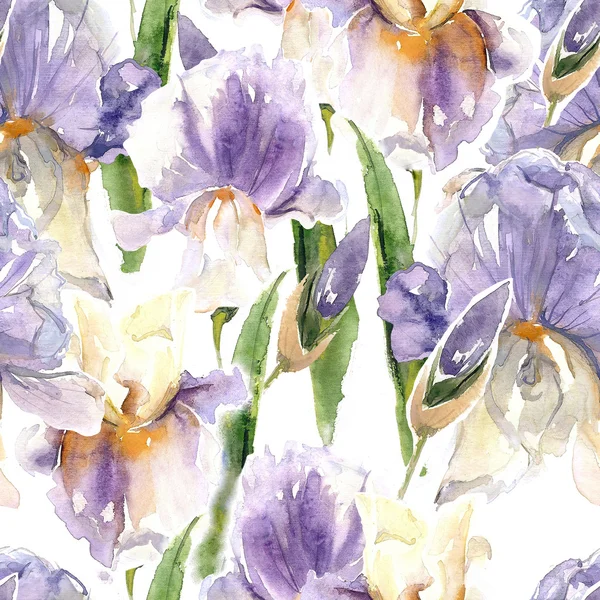 Iris patrón sin costura —  Fotos de Stock