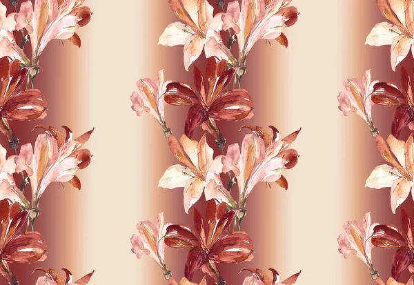 Lily seamless pattern — Stock Photo, Image