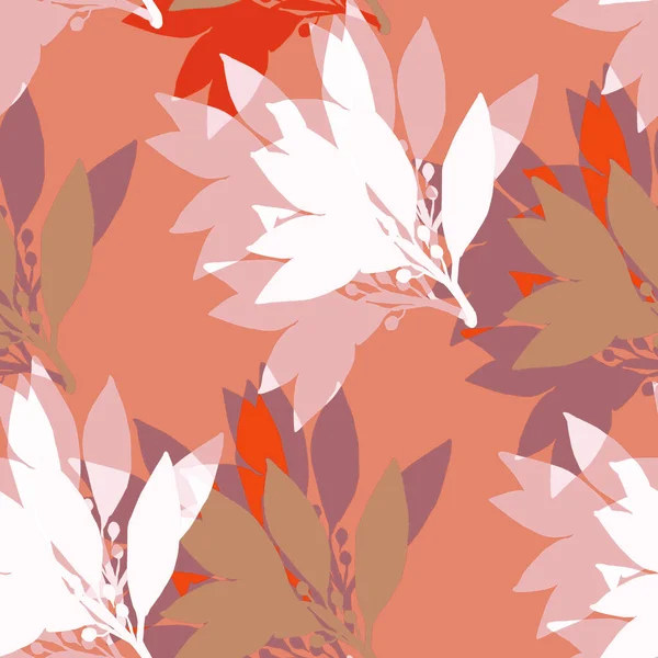 Pattern Seamless Tree Laurel Watercolor Illustration Image White Colored Background — Fotografia de Stock