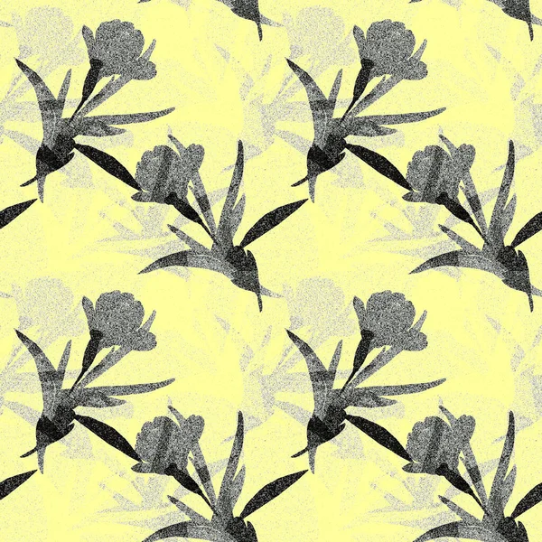 Graphic Image Decorative Tulips Illustration White Colored Background Seamless Pattern — Zdjęcie stockowe