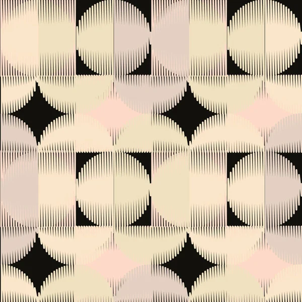 Ronde Geometrische Vormen Naadloze Patroon Afbeelding Wit Gekleurde Achtergrond — Stockvector