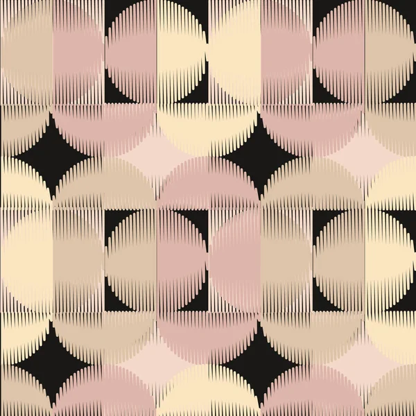 Forme Geometriche Rotonde Immagine Modello Senza Cuciture Bianco Sfondo Colorato — Vettoriale Stock